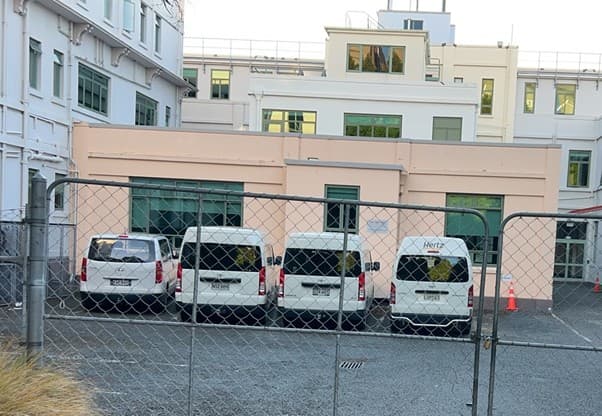 Three vans ready for departure