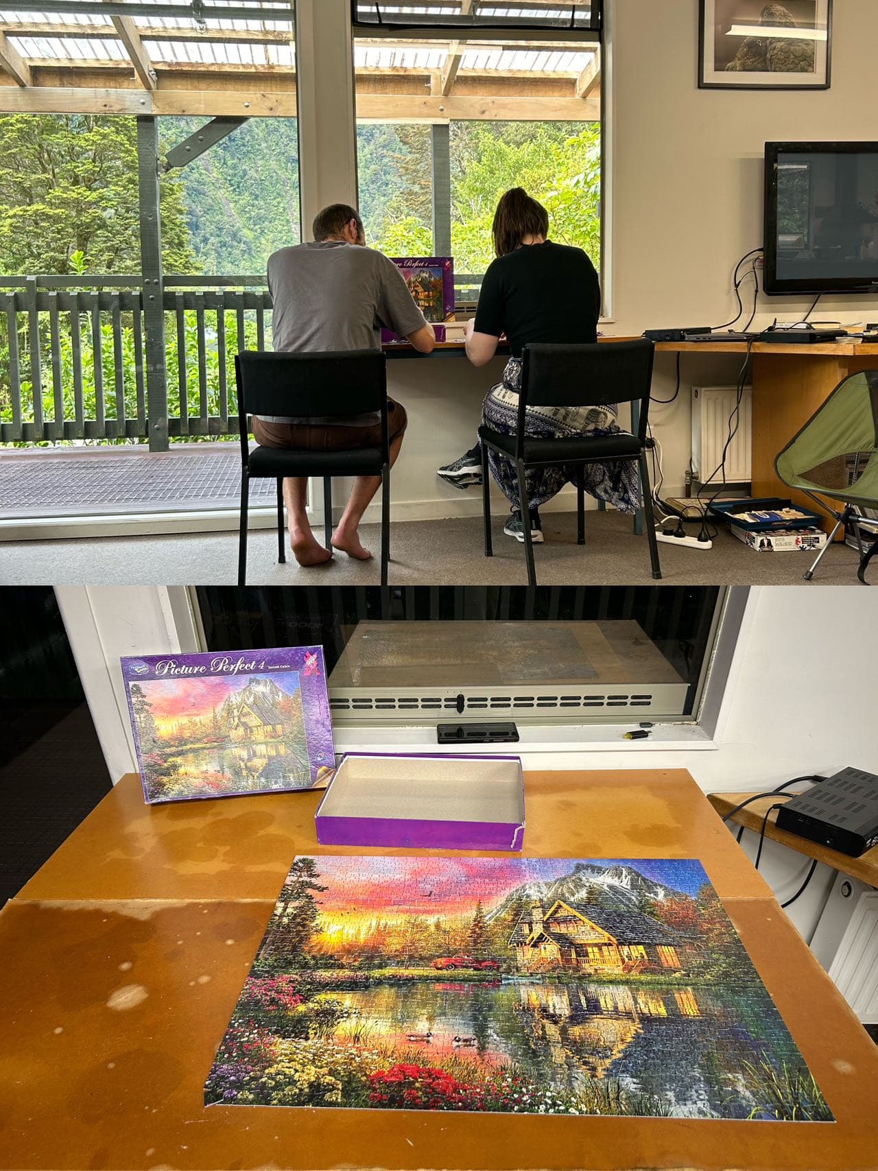 The puzzle completed by Samantha and Vaughan