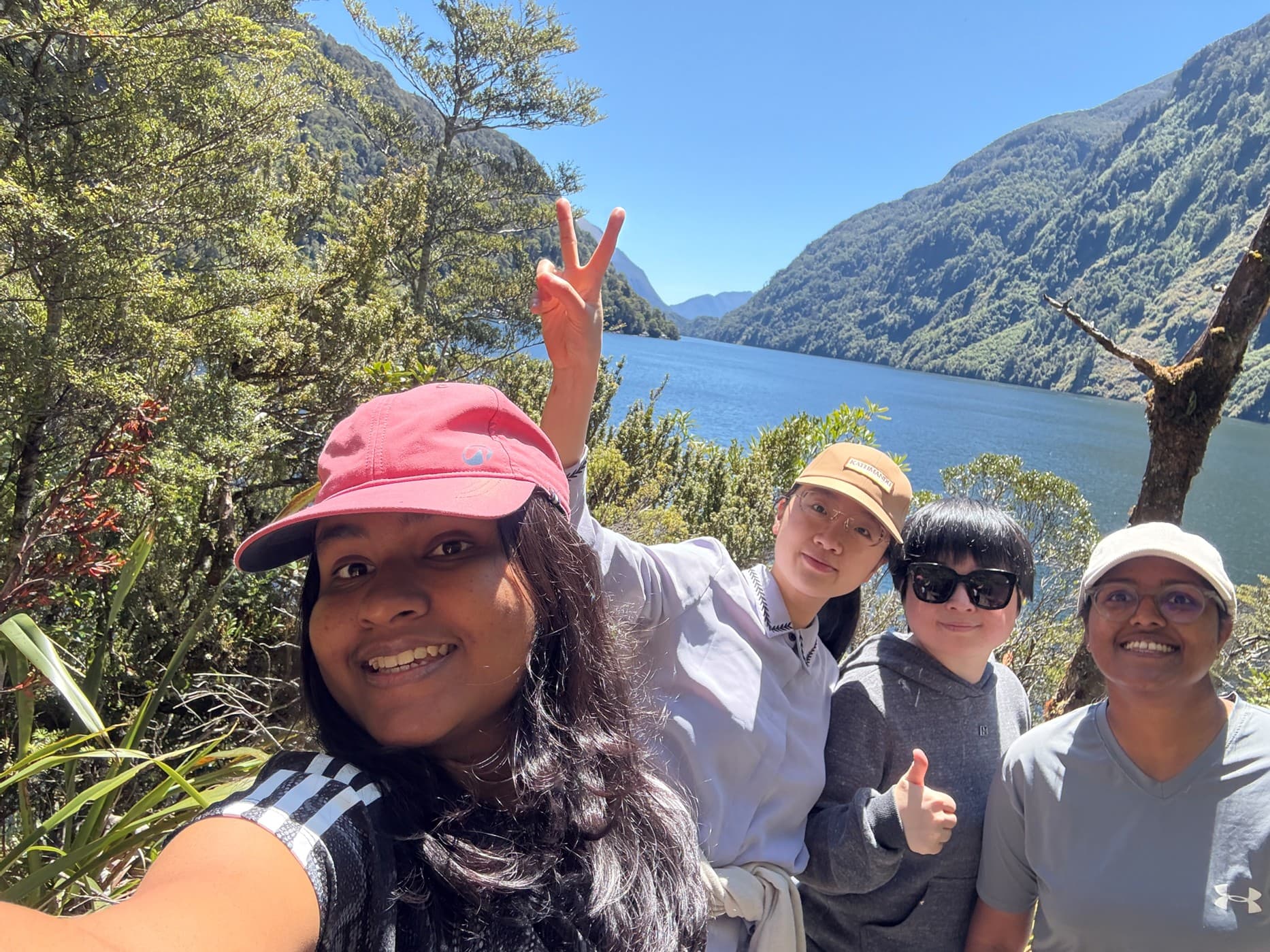 A group photo of us four