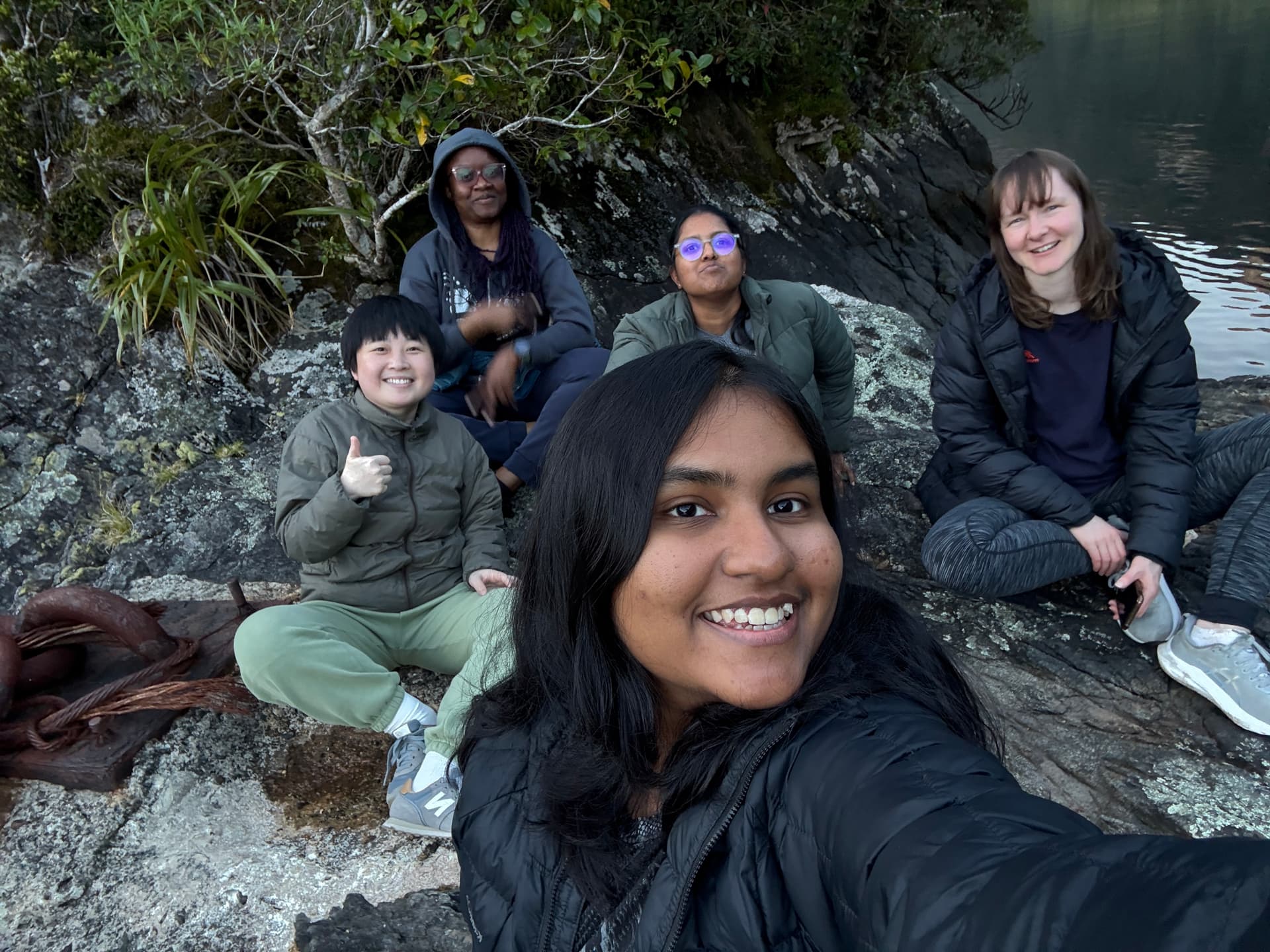 Watching the sunset from the rock