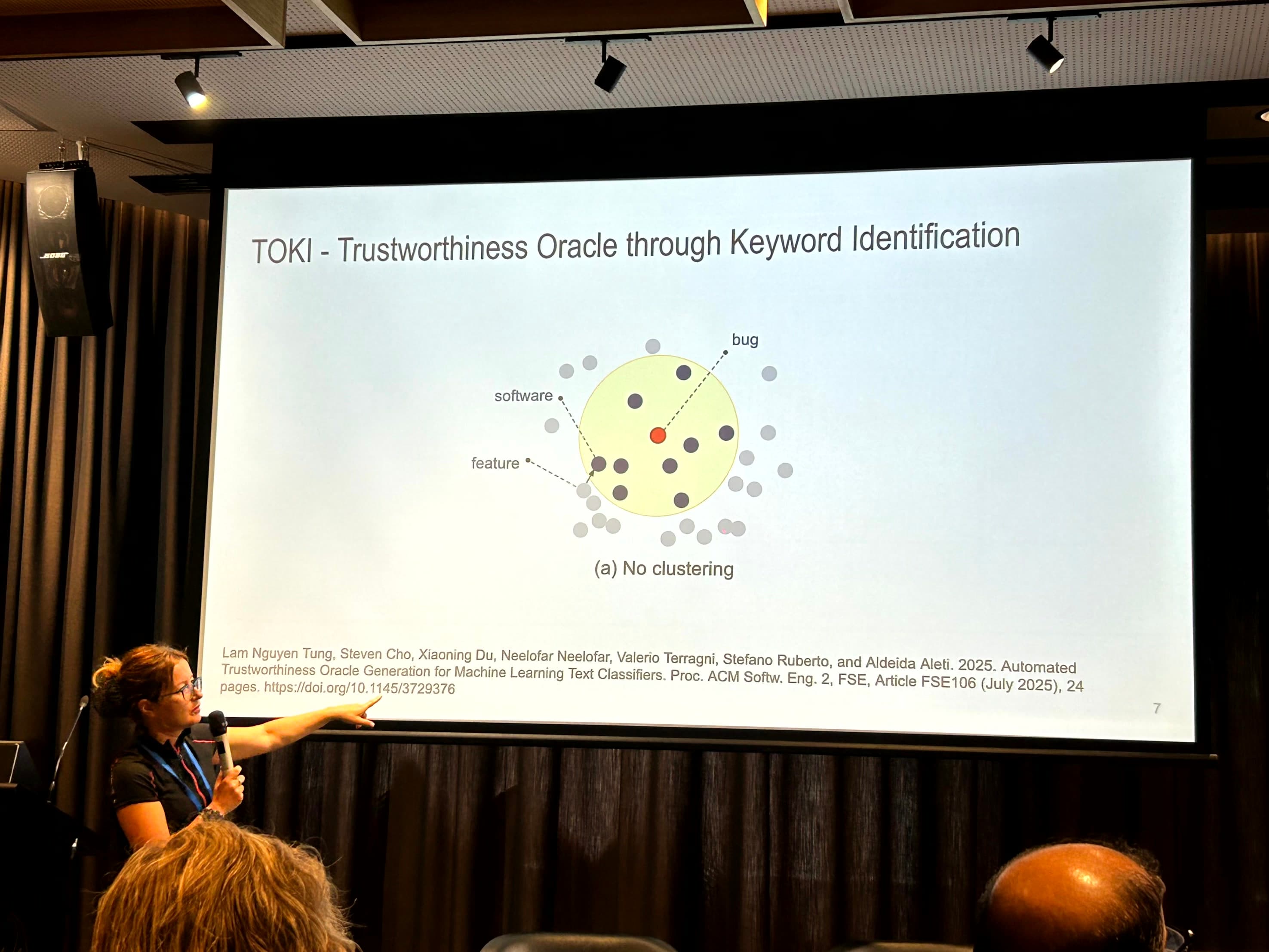 Aldeida Aleti presenting at OzSE 2026