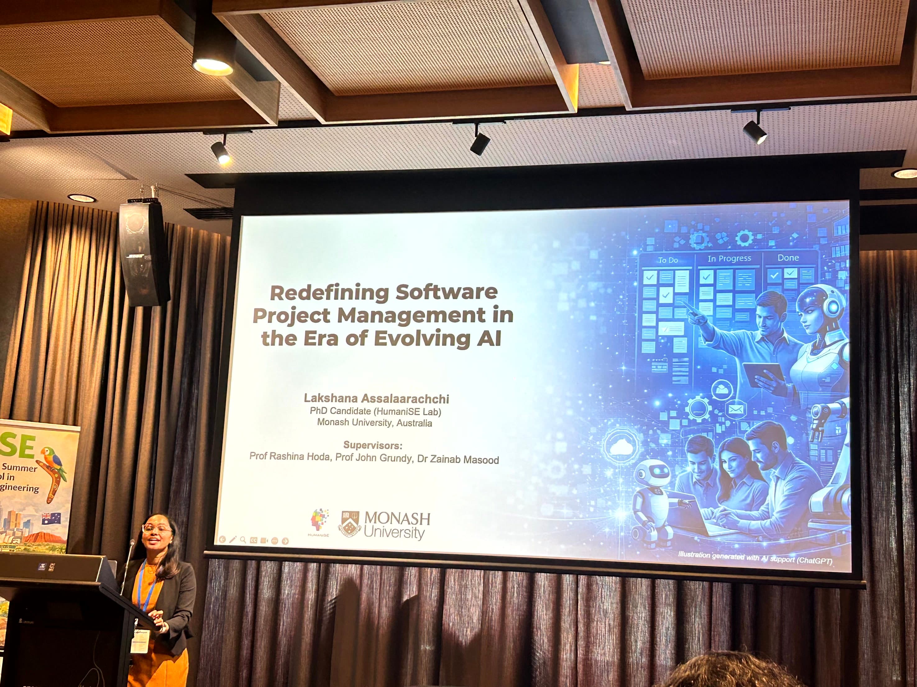 Lakshana Assalaarachchi presenting at OzSE 2026