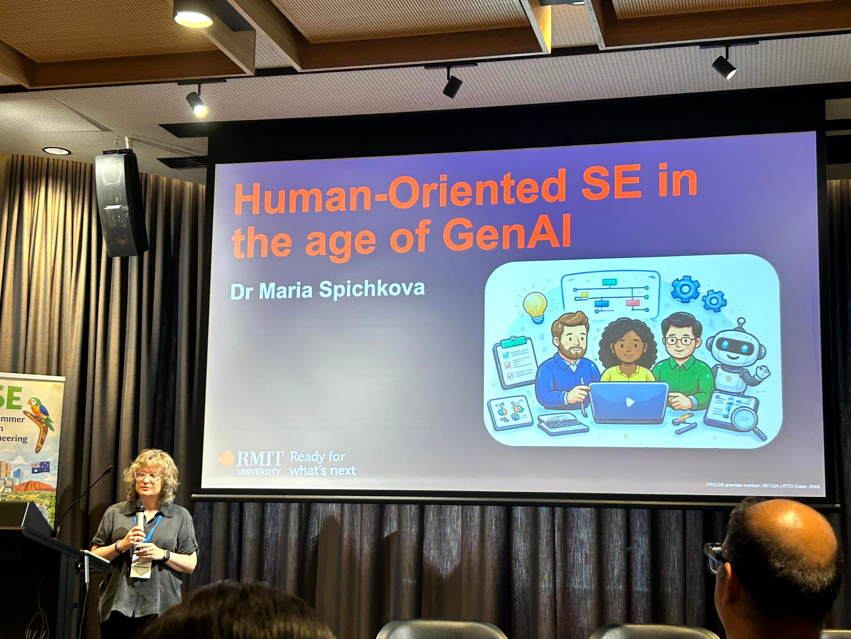 Maria Spichkova presenting at OzSE 2026