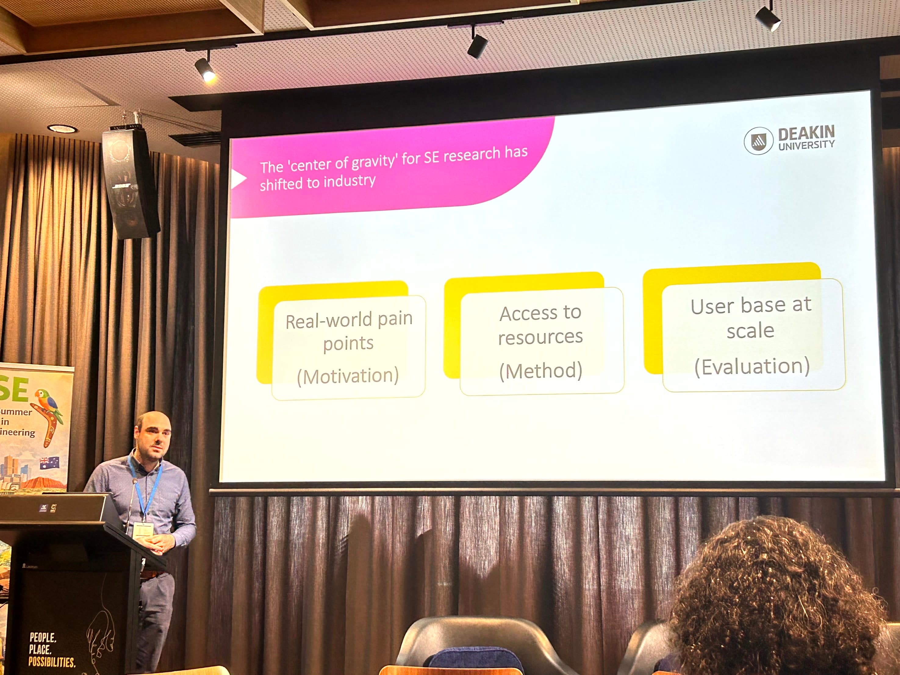 Scott Barnett presenting at OzSE 2026