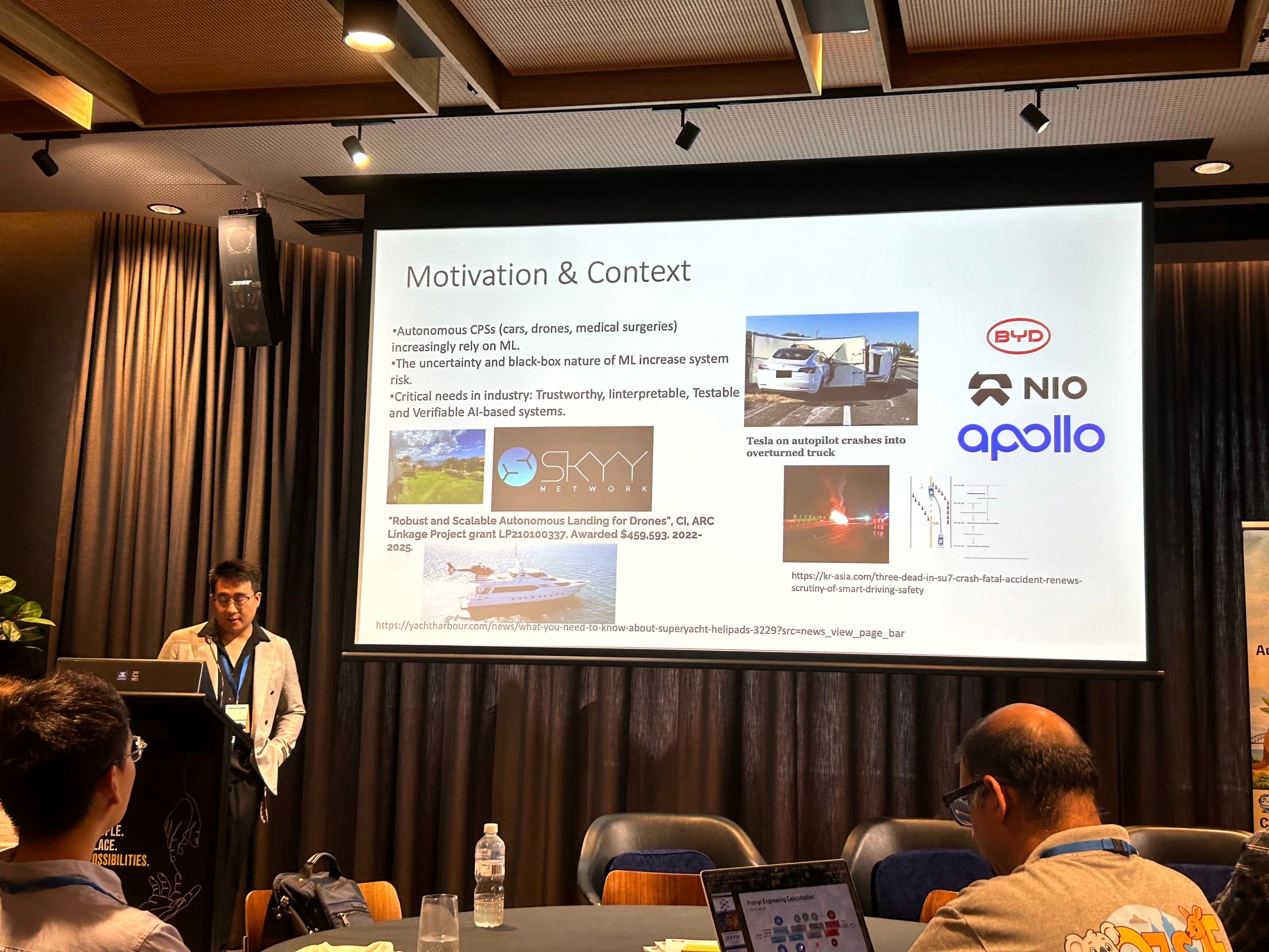 Xi Zheng presenting at OzSE 2026