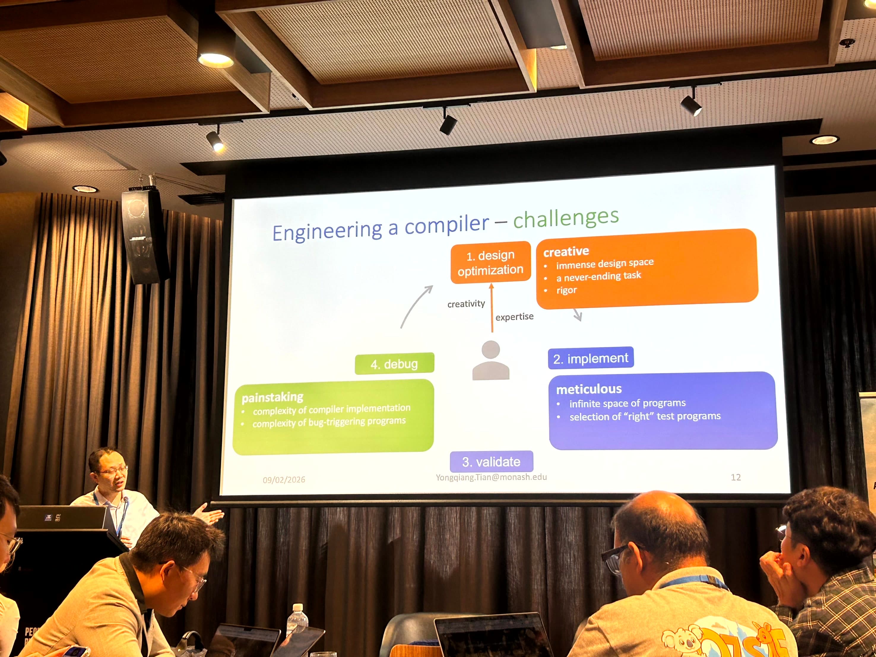 Yongqiang Tian presenting at OzSE 2026